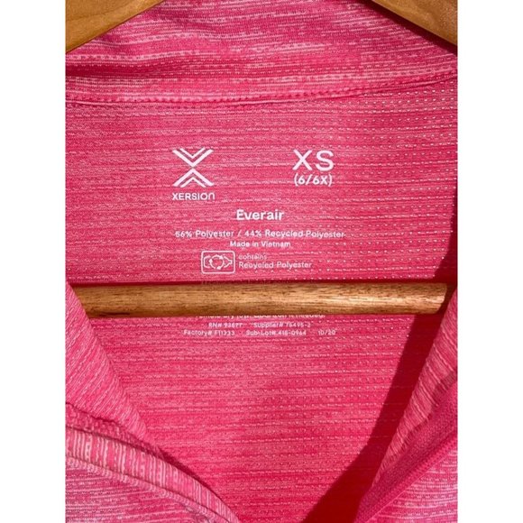 Girls Pink Half Zipped Light Weight Xersion Everair Shirt - Picture 7 of 8